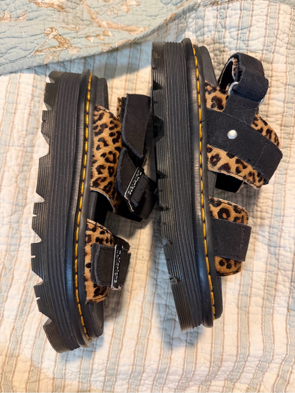 Dr. Martens Zebzag Leopard Hair on Leather Sandals - Picture 4 of 6